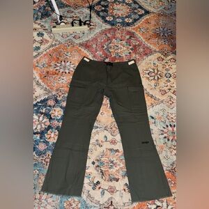 Civil Regime Flared Olive Green Men's Cargo Pants Sz 36 brand new